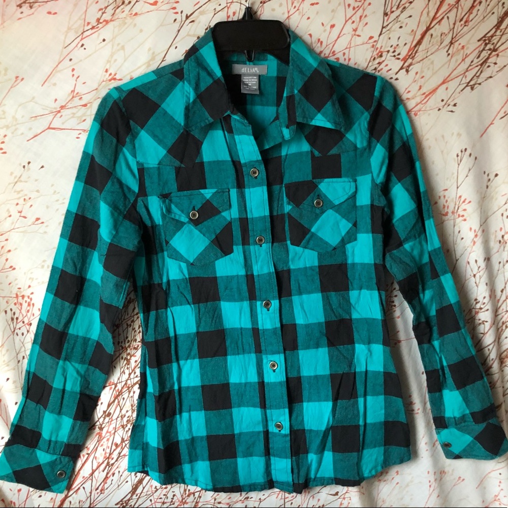Delia’s Buffalo Check Shirt